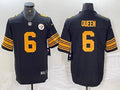 Men’s Pittsburgh Steelers Patrick Queen #6 Black Jersey