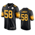 Mens Pittsburgh Steelers Retired Player #58 Jack Lambert Nike Black Alternate 2 Vapor F.U.S.E. Limited Jersey