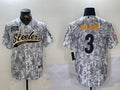 Men’s Pittsburgh Steelers Russell Wilson #3 Arctic Camo Salute to Service Limited Jersey