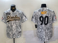 Men’s Pittsburgh Steelers T.J. Watt #90 Arctic Camo Salute to Service Limited Jersey