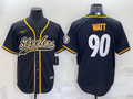 Men’s Pittsburgh Steelers T.J. Watt #90 Black Jersey Joint edition