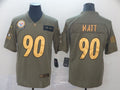Men’s Pittsburgh Steelers T.J. Watt #90 Brown Alternate Jersey
