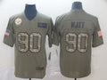 Men’s Pittsburgh Steelers T.J. Watt #90 Brown Authentic Jersey