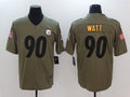 Men’s Pittsburgh Steelers T.J. Watt #90 Brown Jersey
