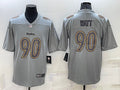 Men’s Pittsburgh Steelers T.J. Watt #90 Gray Atmosphere Jersey