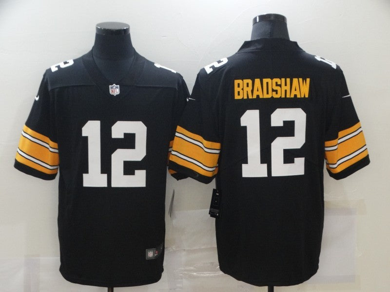 Men’s Pittsburgh Steelers Terry Bradshaw #12 Black Jersey