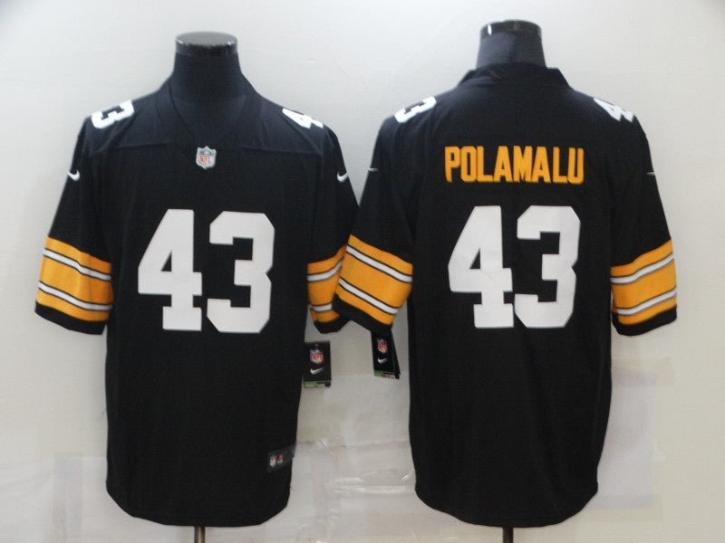 Men’s Pittsburgh Steelers Troy Polamalu #43 Black Jersey