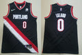 Mens Portland Trail Blazers #0 Damian Lillard Black Icon Edition Jersey