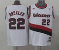 Men’s Portland Trail Blazers #22 Clyde Drexler White Swingman Throwback Jersey