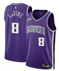 Mens Sacramento Kings #8 Zach LaVine Purple Classic Edition Swingman Jersey