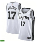 Men’s San Antonio Spurs #17 Ja’Kobi Gillespie Nike White Association Edition Swingman Jersey