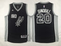 Men’s San Antonio Spurs #20 Manu Ginobili Revolution 30 Swingman 2015-16 Black Jersey