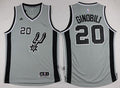 Men’s San Antonio Spurs #20 Manu Ginobili Revolution 30 Swingman 2015-16 Gray Jersey
