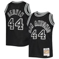Men’s San Antonio Spurs #44 George Gervin Mitchell & Ness Black 1978-79 Hardwood Classics Swingman Jersey