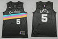 Men’s San Antonio Spurs #5 Stephon Castle Black 2025-26 City Edition Swingman Jersey