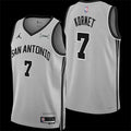 Men’s San Antonio Spurs #7 Luke Kornet 2025-26 Silver Statement Edition Swingman Jersey