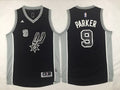 Men’s San Antonio Spurs #9 Tony Parker Revolution 30 Swingman 2015-16 Black Jersey