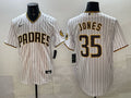 Men’s San Diego Padres Drew Jones #35 White Home Limited Jersey