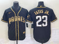 Men’s San Diego Padres Fernando Tatis Jr. #23 Black Stitched Jersey