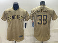 Men’s San Diego Padres Jorge Alfaro #38 Khaki Stitched Jersey