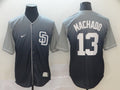 Men’s San Diego Padres Manny Machado #13 Grey White Gradient Stitched Jersey