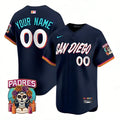 Men’s San Diego Padres Navy 2026 City Connect Stitched Custom Jersey-Button Up