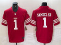 Men’s San Francisco 49ers #1 Deebo Samuel Sr  Nike Scarlet F.U.S.E. Vapor Limited Jersey