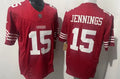 Mens San Francisco 49ers #15 Jauan Jennings Nike Scarlet Vapor Limited Player Jersey