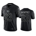 Men’s San Francisco 49ers #23 Christian McCaffrey Black Rflctv Limited Jersey