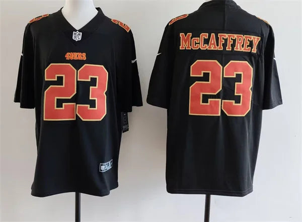 Mens San Francisco 49ers #23 Christian McCaffrey Nike Carbon Black 2024 Fashion Game Jersey