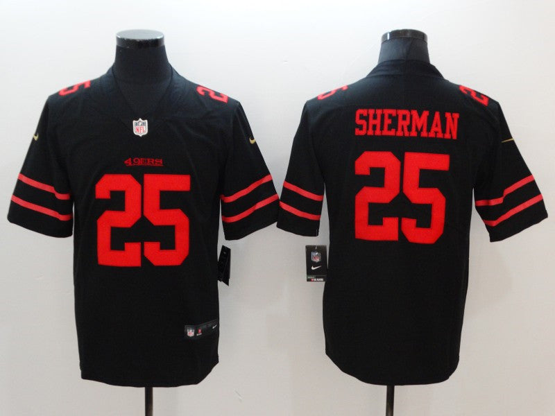 Men’s San Francisco 49ers #25 Richard Sherman Nike Black Alternate Vapor Limited Player Jersey