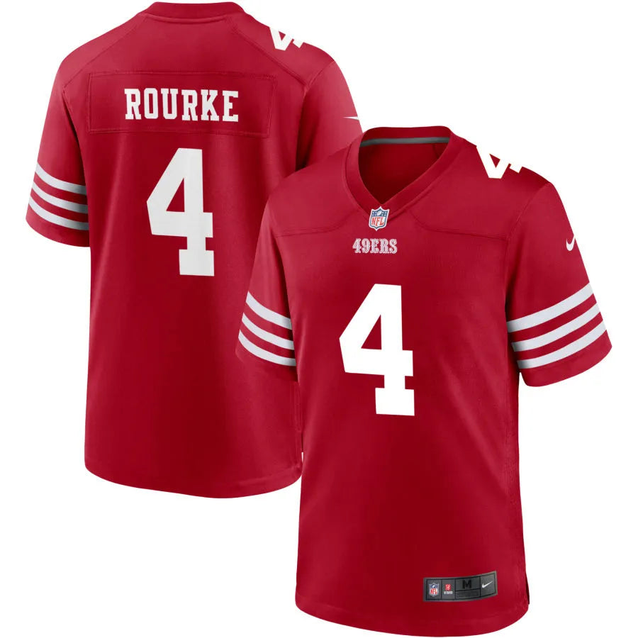 Mens San Francisco 49ers #4 Kurtis Rourke Nike Scarlet F.U.S.E. Vapor Limited Jersey