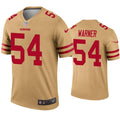 Mens San Francisco 49ers #54 Fred Warner Nike Gold Inverted Limited Player Jersey