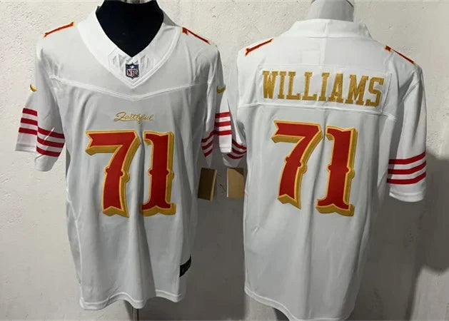 Mens San Francisco 49ers #71 Trent Williams Rivalry Collection F.U.S.E. Limited Jersey White