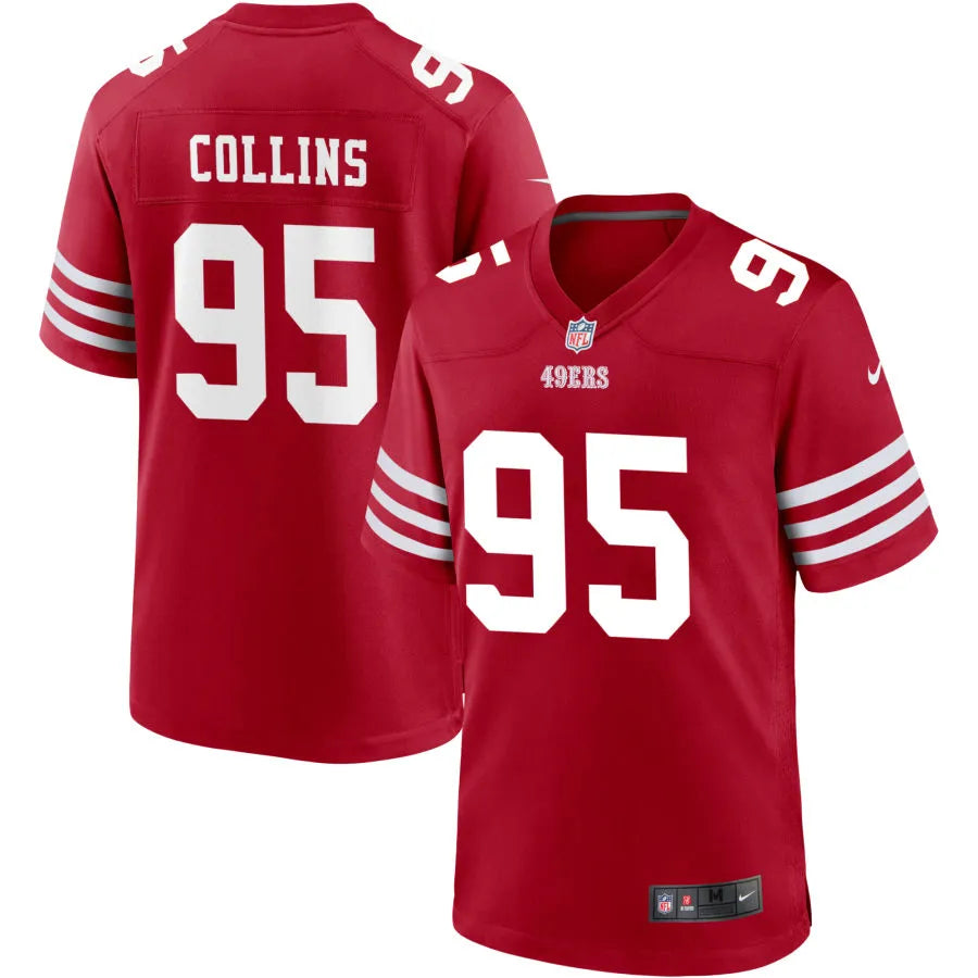 Mens San Francisco 49ers #95 Alfred Collins Nike Scarlet F.U.S.E. Vapor Limited Jersey