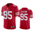 Men’s San Francisco 49ers #95 Drake Jackson Nike Scarlet Vapor Limited Player Jersey