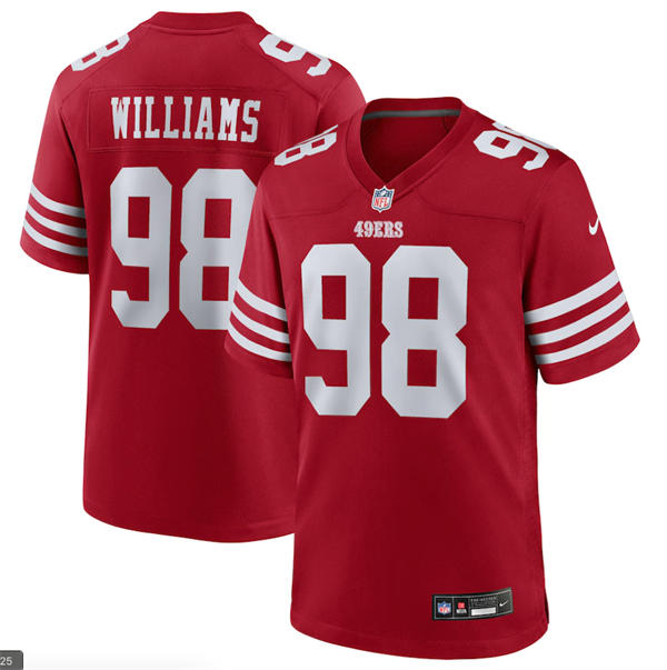 Mens San Francisco 49ers #98 Mykel Williams Nike Scarlet F.U.S.E. Vapor Limited Jersey