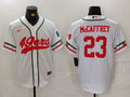 Men’s San Francisco 49ers Christian McCaffrey #23 White Jersey