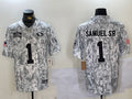 Men’s San Francisco 49ers Deebo Samuel Sr #1 Arctic Camo 2024 Salute to Service Limited Jersey