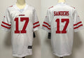 Men’s San Francisco 49ers Emmanuel Sanders #17 White Jersey