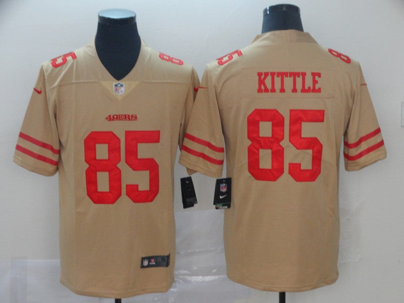 Men’s San Francisco 49ers George Kittle #85 Gold Inverted Legend Jersey