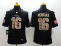 Men’s San Francisco 49ers Joe Montana #16 Black Alternate Jersey