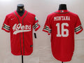 Men’s San Francisco 49ers Joe Montana #16 Scarlet Jersey