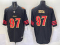 Men’s San Francisco 49ers Nick Bosa #97 Black 2025 Rivalries Collection Jersey