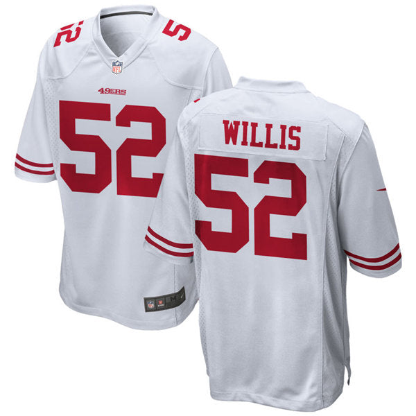 Mens San Francisco 49ers Retired Player #52 Patrick Willis Nike White Vapor Limited Player Jersey