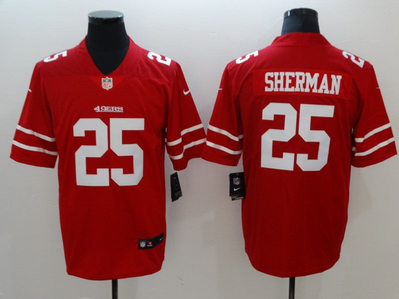 Men’s San Francisco 49ers Richard Sherman #25 Red Jersey