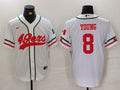 Men’s San Francisco 49ers Steve Young #8 White Jersey