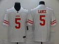 Men’s San Francisco 49ers Trey Lance #5 White Jersey