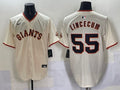 Men’s San Francisco Giants Tim Lincecum #55 Cream Home Jersey