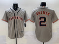 Men’s San Francisco Giants Willy Adames #2 Gray Jersey